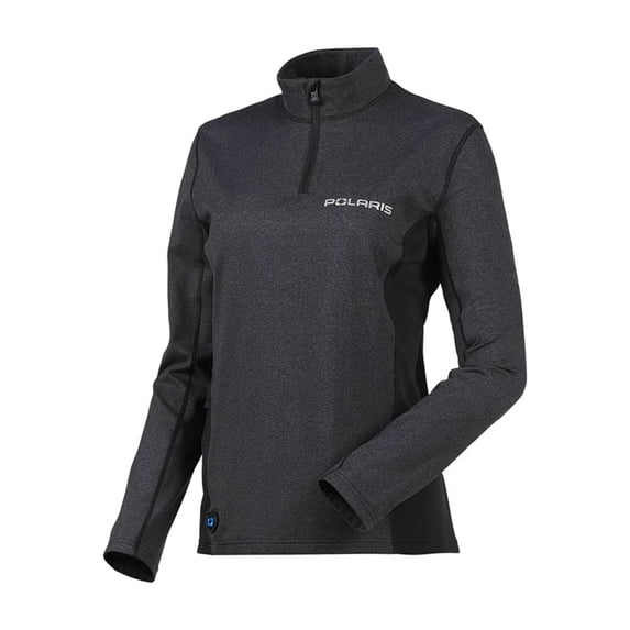 Polaris Womens Heated Base Layer Snowmobile Top Moisture Wicking Comfort Black - 283303314