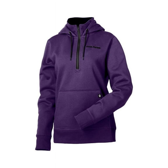 Polaris  Womens Journey Hoodie Quarter Zip Collared Warm Sweatshirt Purple - XX-Large 286453712