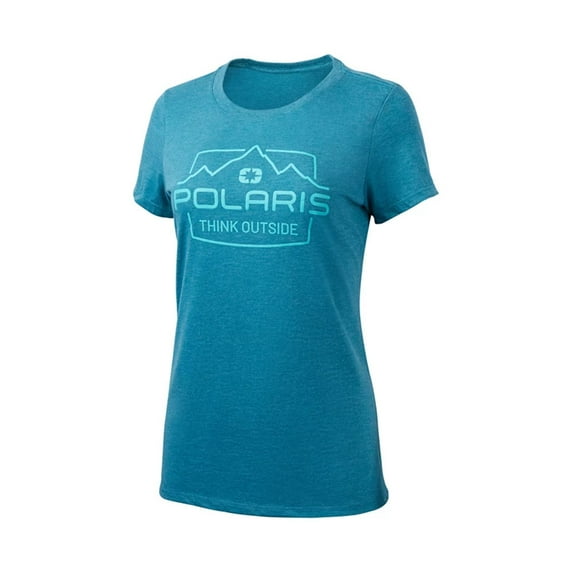 Polaris Womens Teal Adventure Tee Shirt Short Sleeve Comfortable Casual T - Small 286262902