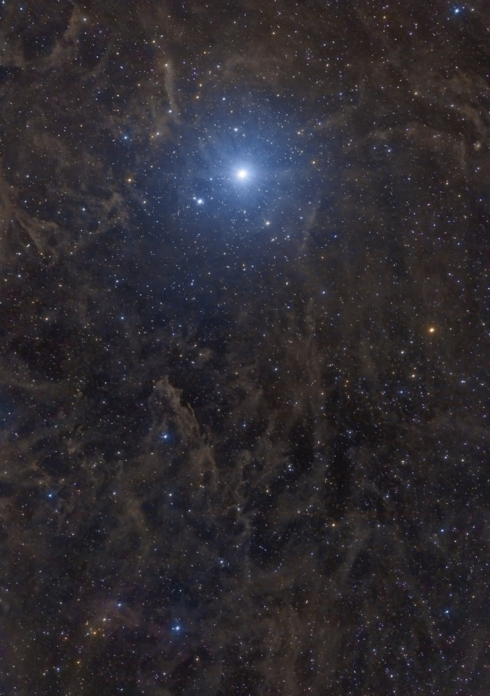 Polaris surrounded by molecular clouds Canvas Art - John DavisStocktrek Images (24 x 34)