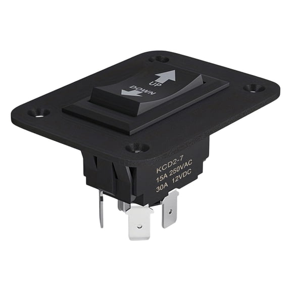 Polarity Reversing Rocker Switches With Mounting Plate Smooth Operate UP Down Momentary Reverse Polarity Switches