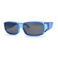 thumbnail image 1 of Polarized 58mm Womens Rhinestone Trim Slim Fit Over Sunglasses Blue Black, 1 of 5