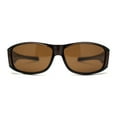 thumbnail image 1 of Polarized 60mm Classic Fit Over Wrap Rectangular Sunglasses All Brown, 1 of 4