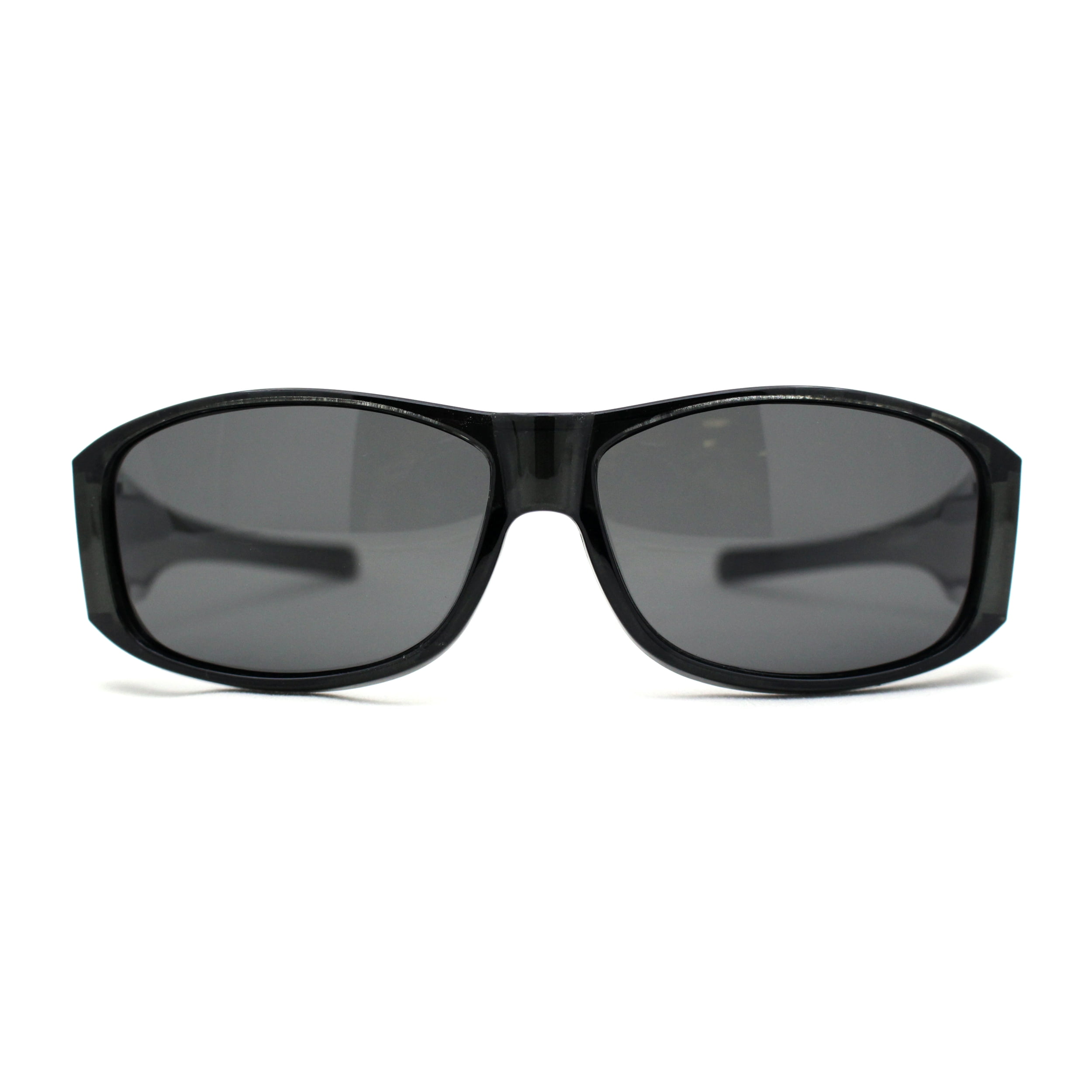 Polarized 60mm Classic Fit Over Wrap Rectangular Sunglasses  display picture 3