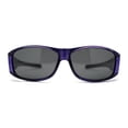 thumbnail image 1 of Polarized 60mm Classic Fit Over Wrap Rectangular Sunglasses Purple Black, 1 of 4