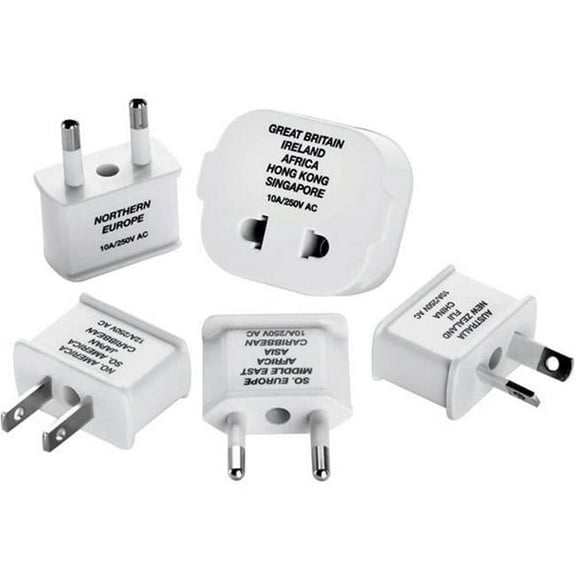 Polarized AC Adapter Plug 5-Piece Set