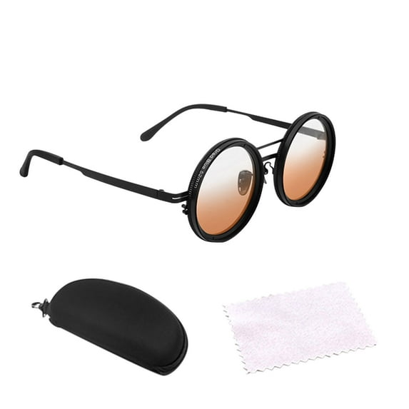 Polarized Adjustable Sunglasses with 1 to 9 Gears Manual Tint Control Round Frame ND9 Filter Lenses for Men Women Outdoor Activities Driving Beach Cycling Gradient Color UV Protection Eyewear