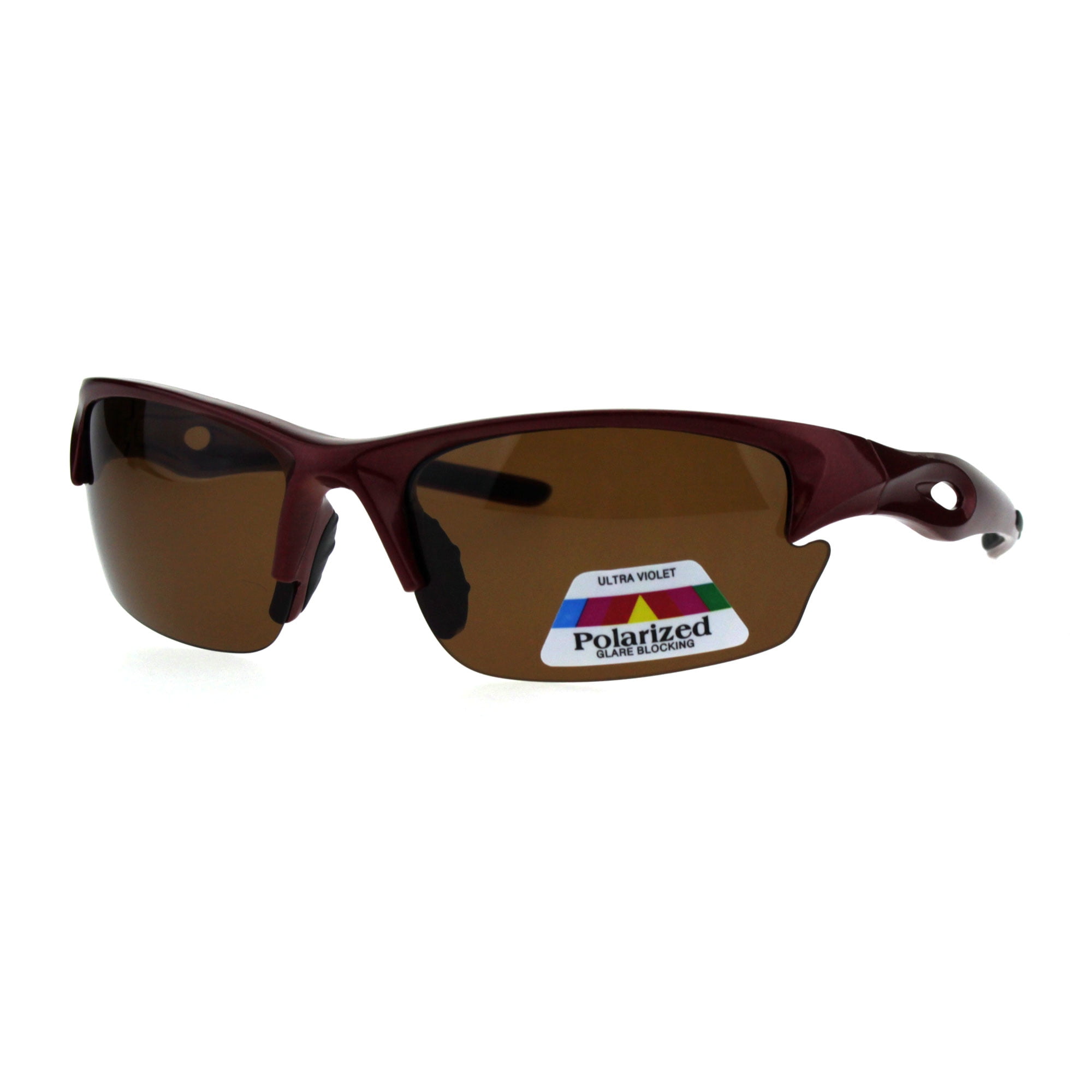 Polarized Antiglare Mens Baseball Half Rim Sport Light Weight