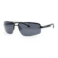 thumbnail image 1 of Polarized Antiglare Mens Rimless Rectangle Metal Rim Agent Sunglasses Gunmetal - Black, 1 of 4