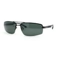 thumbnail image 1 of Polarized Antiglare Mens Rimless Rectangle Metal Rim Agent Sunglasses Gunmetal - Green, 1 of 4