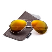 Polarized Aviator Sunglasses Mirrored Lens Classic Aviator Polarized Sunglasses Small