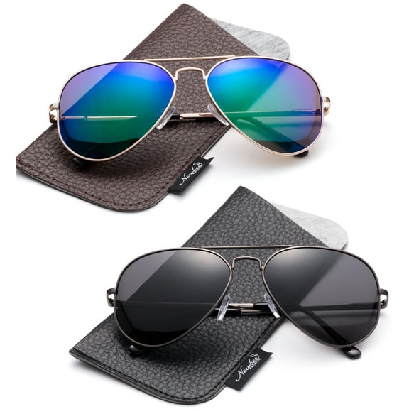 Polarized Aviator Sunglasses Mirrored Lens Classic Aviator Polarized Sunglasses Small