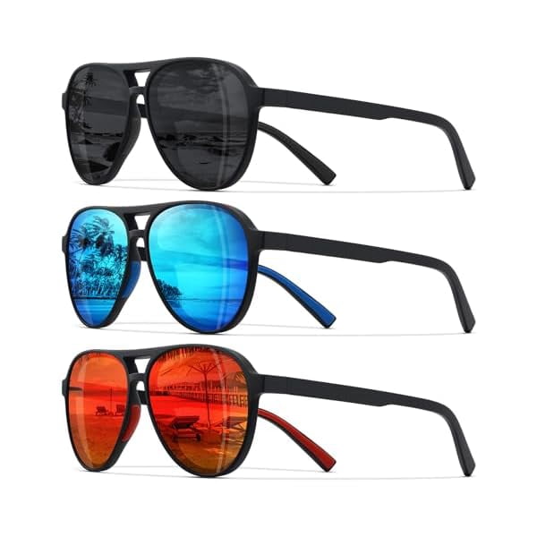 Polarized Aviator Sunglasses for Men Women Classic Retro Aviators Sports Driving Running Sun Glasses