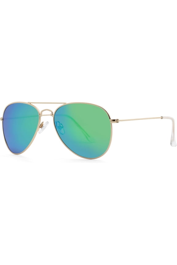 Polarized Aviator Sunglasses for Women Men, UV400 Protection Lens and Lightweight Metal Pilot Frame