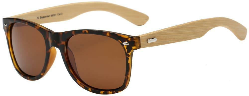 Wooden Semi-Rimless Polarized Sunglasses Unisex Classic Retro Woodies Wood Semi Rimless Sunglasses Polarized Black Lenses  main image 4