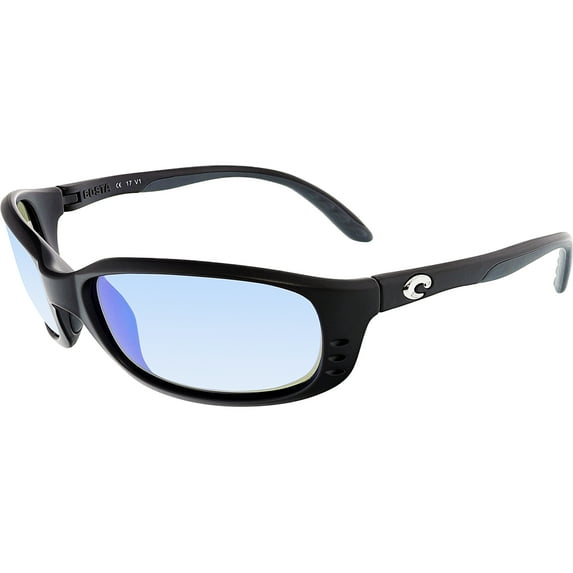 Polarized Brine BR11BMGLP Black Rectangle Sunglasses