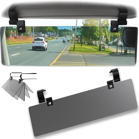 Polarized Car Visor Extender Sun Blocker, Anti-Glare Windshield Shield for Cars/SUV, Sun Visor Extension Blocks UV, USA Visors Extender Attachment for Car Visor, Sunvisors Shade for Cars