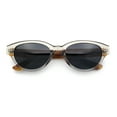 thumbnail image 1 of Polarized Cat Eye Thick Horn Rim Retro Hipster Vintage Vibe Sunglasses Grey Tortoise - Black, 1 of 8
