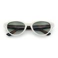 thumbnail image 1 of Polarized Cat Eye Thick Horn Rim Retro Hipster Vintage Vibe Sunglasses White Tortoise - Green, 1 of 8