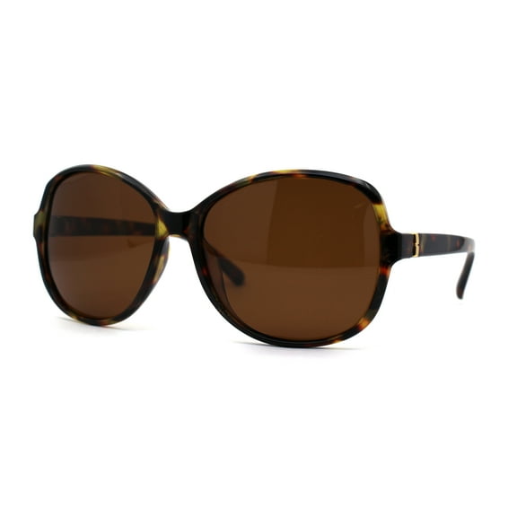 Polarized Chic Mod Womens Thin Plastic Butterfly Fashion Sunglasses Tortoise Brown