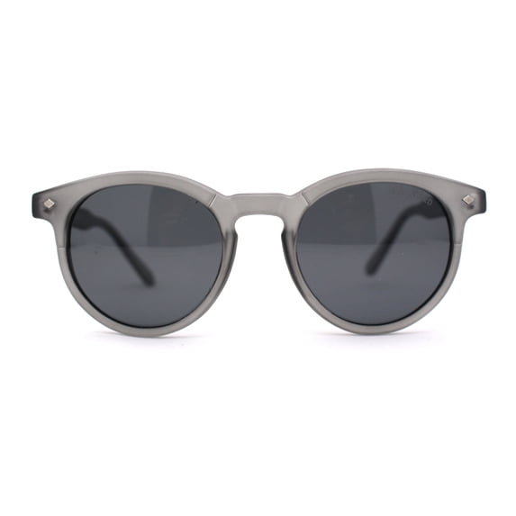 Polarized Classic Gentlemens Keyhole Horn Rim Plastic Sunglasses Slate Black