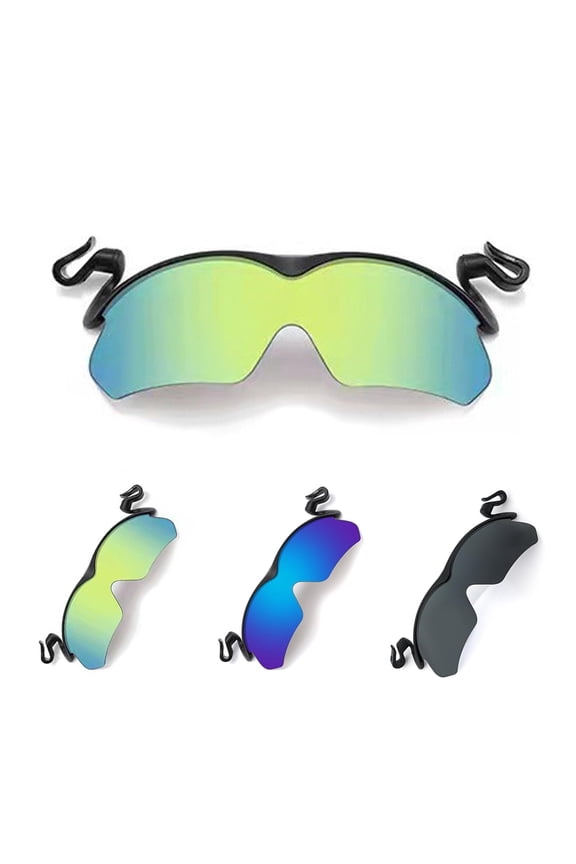 Polarized Clip Cap Fishing Sunglasses, Cap Clip Sunglasses, Clip on Hat Polarized Sunglasses for Men Fishing Biking Hiking Golf Tennis Eyewear(Yellow)