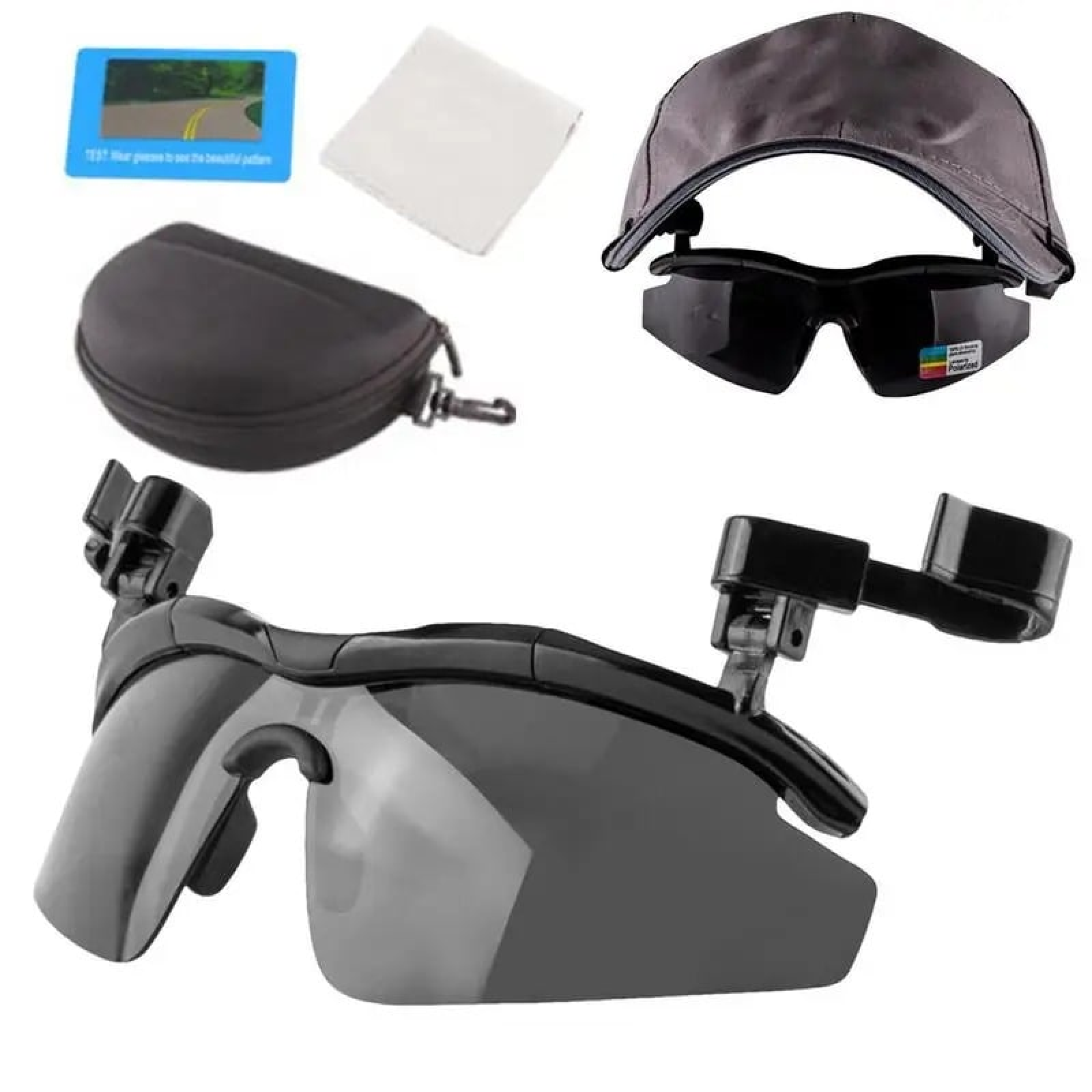 Polarized Clip Cap Sunglasses 100 UV Protection, Easy ClipOn