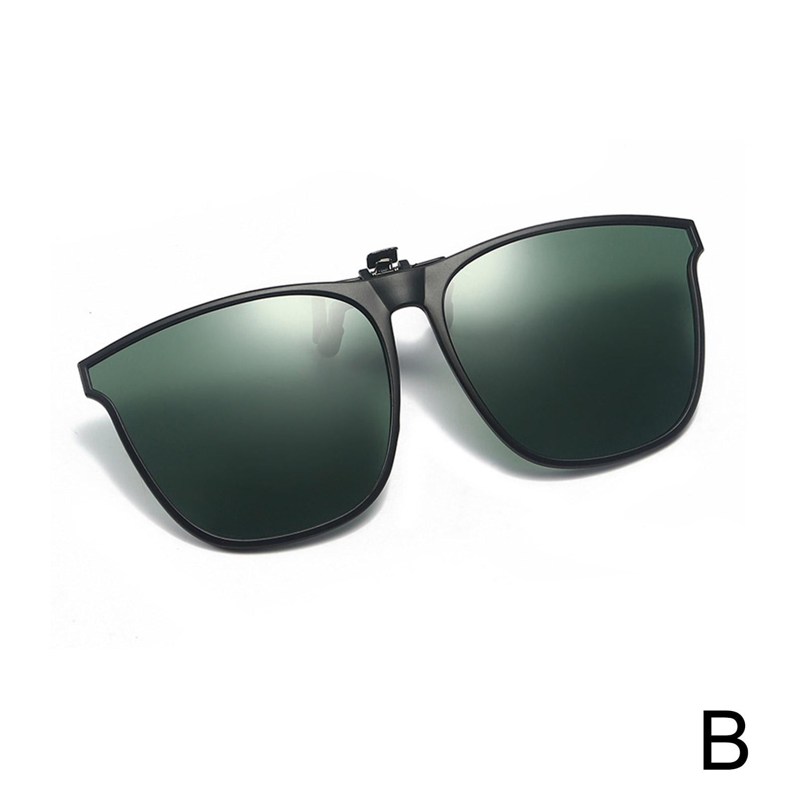 Polarized Clip On Flip Up Sunglasses Over Prescription and Reading Glasses  Frames UV Protection Sun Glasses for Driving Q9V9 