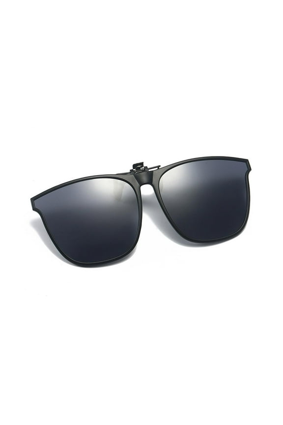 Polarized Clip On Flip Up Sunglasses Over Prescription and Reading Glasses Frames UV Protection Sun Glasses for Driving