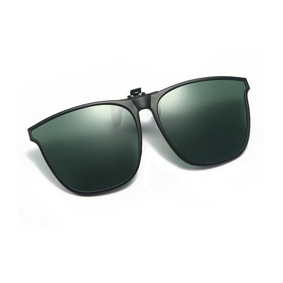 Polarized Clip On Sunglasses for Men Women, UV400 Protection Flip Up Sunglasses Over Glasses, Anti-Glare TAC Lenses for Driving, Fishing, Hiking & Outdoor Activities