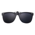 thumbnail image 1 of Polarized Clip On Sunglasses for Prescription Glasses, Flip Up Lens Overlay Lightweight Frame Attachment for Men Women Driving Fishing Commuting Black, 1 of 3