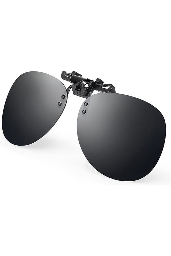 Polarized Clip on Flip up Plastic Sunglasses Driving Fishing Traveling