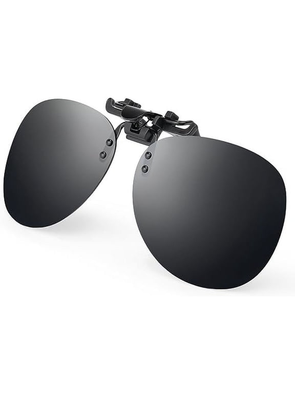 Polarized Clip on Flip up Plastic Sunglasses Driving Fishing Traveling