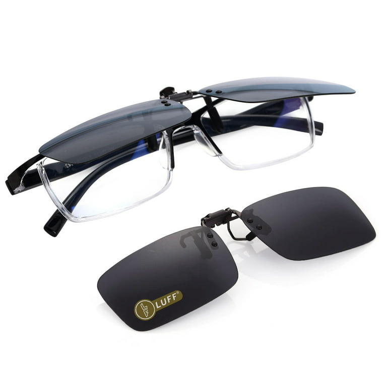 Polarized Clip on Sunglasses for Myopia Eyeglasses Outdoor/Driving