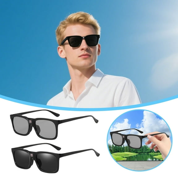 Polarized Driving Sunglasses 2025, Light-Sensing Color Changing Lenses with UV Protection, Fashion Sun Glasses for Men Women, Summer Outdoor Wear