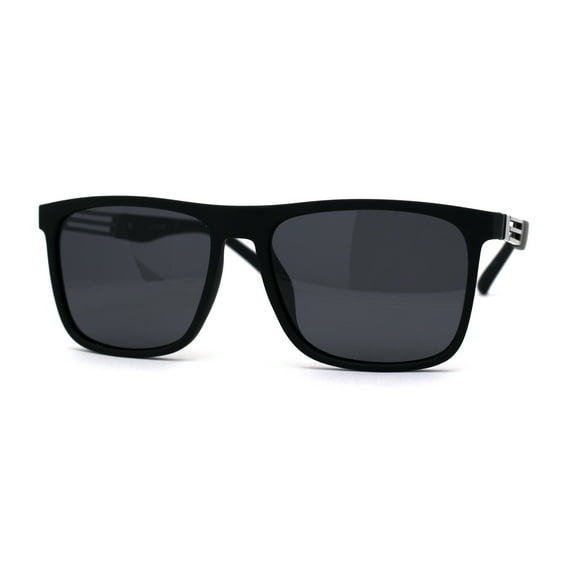 Polarized Elegant Chic Fashion Luxury Sport Horn Rim Sunglasses Matte Black