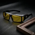 thumbnail image 1 of Polarized FIT OVER Square Sunglasses Anti Glare Lens Over PRESCRIPTION GLASSES, 1 of 4
