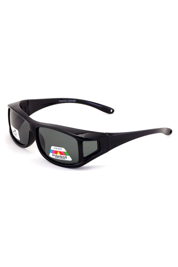Polarized Fit Over Glasses Sunglasses 60mm Rectangular Frame
