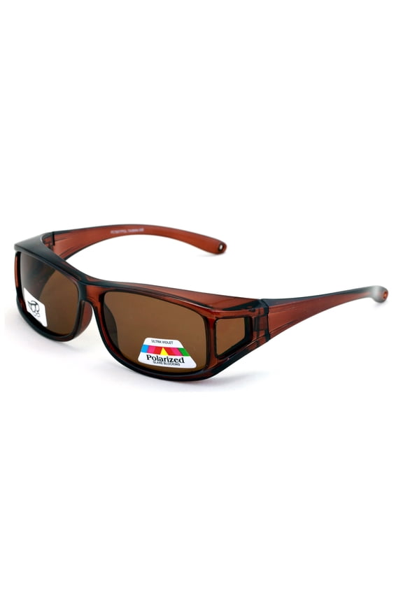 Polarized Fit Over Glasses Sunglasses 60mm Rectangular Frame