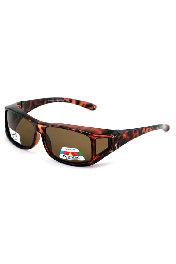 Polarized Fit Over Glasses Sunglasses 60mm Rectangular Frame