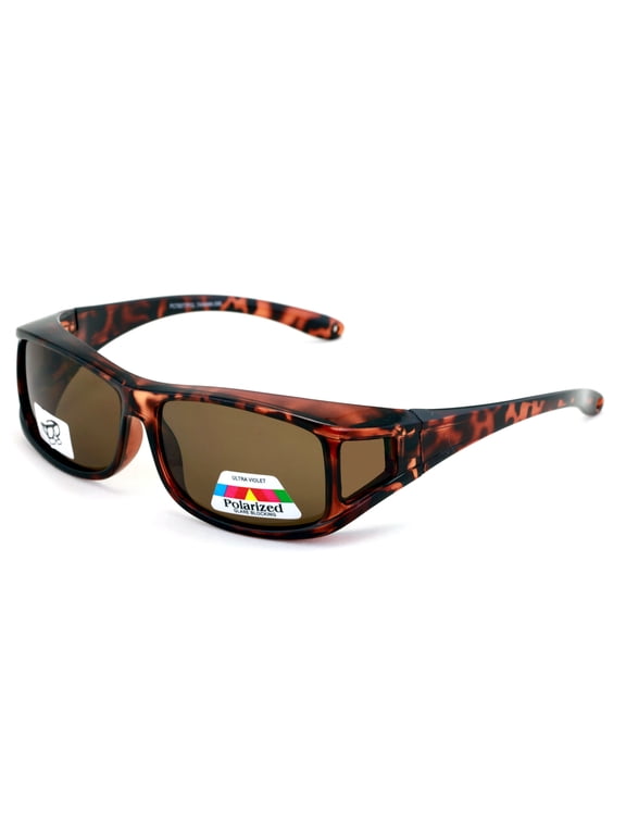 Polarized Fit Over Glasses Sunglasses 60mm Rectangular Frame