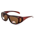 thumbnail image 1 of Polarized Fit Over Glasses Sunglasses Rectangular Frame Black Brown 63MM, 1 of 4