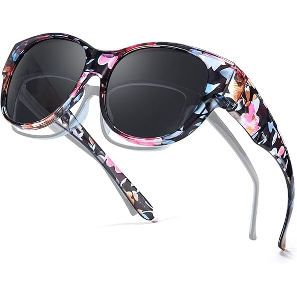 Polarized Fit Over Glasses Sunglasses for Women, Trendy Wear Over Glasses for Driving with UV400 Protection
