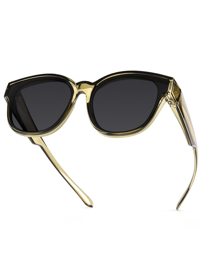 Polarized Cat Eye Fit Over Glasses Sunglasses for Women UV Protection Amazon.com: Sunglasses that Fit Over Glasses for Women UV  main image 3