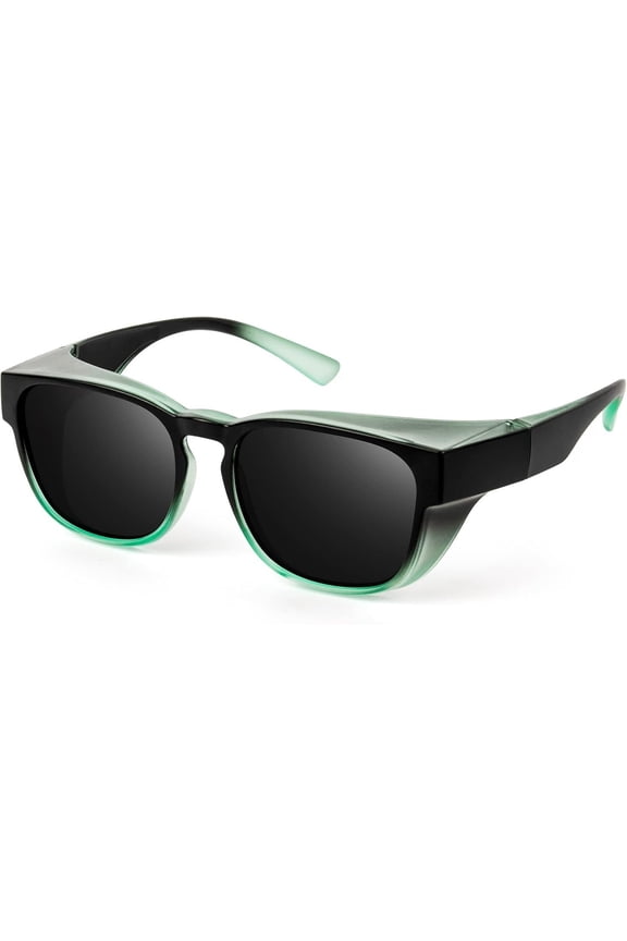 Polarized Fit Over Sunglasses: Wrap Around Over Glasses Sunglass for Men Women UV Protection