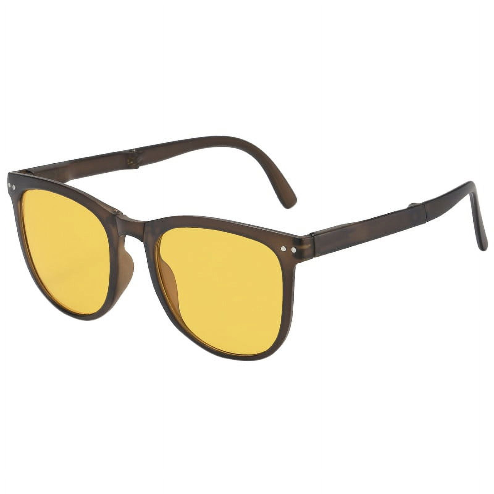 Polarized Folding Sunglasses,UV400+ Protection Oversized Black Oval