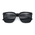 thumbnail image 1 of Polarized Gentlemanly Classy Rectangle Horn Rim Plastic Fashion Sunglasses All Black, 1 of 7