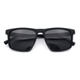 thumbnail image 1 of Polarized Gentlemanly Hipster Mens Sport Horn Rim Plastic Sunglasses [All Black], 1 of 7