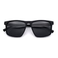 thumbnail image 1 of Polarized Gentlemanly Hipster Mens Sport Horn Rim Plastic Sunglasses [Black Blue White - Black], 1 of 7