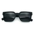 thumbnail image 1 of Polarized Gentlemanly Horn Rim Rectangle Plastic Minimalist Sunglasses Matte Black - Black, 1 of 1